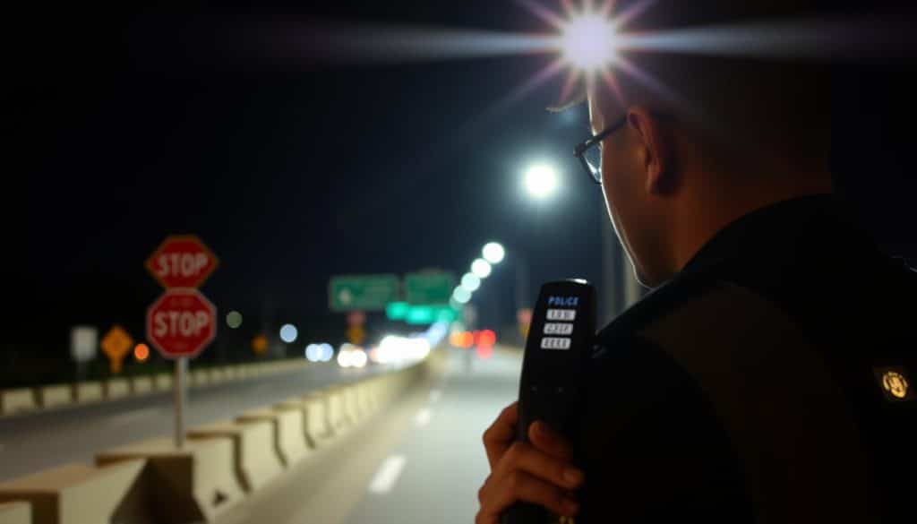 Verkehrskontrolle und Alkoholtest